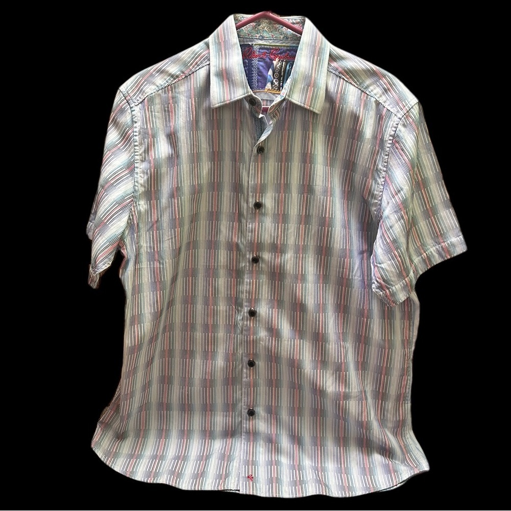Robert Graham Men's Multicolor Striped Shirt size M